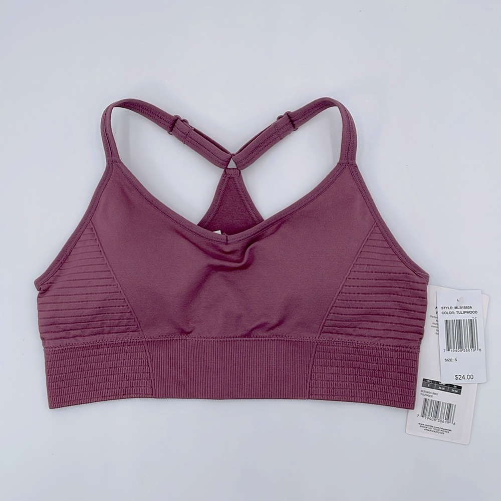 Marika Comfort‎ Seamless Sports Bra Removable Pads Adjustable Straps Small
